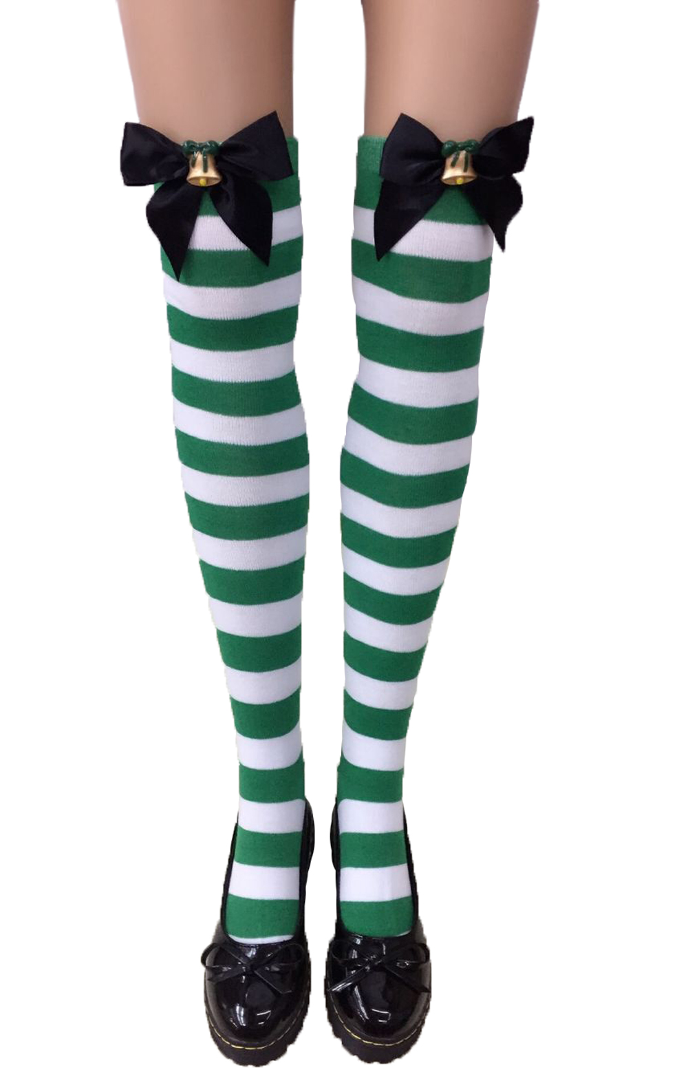 F8194-3 Womens Nylon Striped Tights Stocking